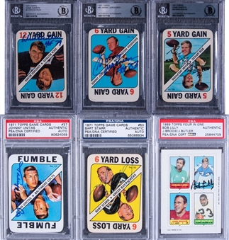 1969-1979 Topps and Assorted Brands Signed Graded Collection (23 Different) Including Hall of Famers 